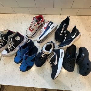 Lot of boys shoes Nike crocs